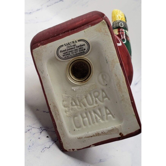 Sakura Classic Santa Christmas Holiday Ceramic 5 Inch Salt Shaker - Picture 7 of 10